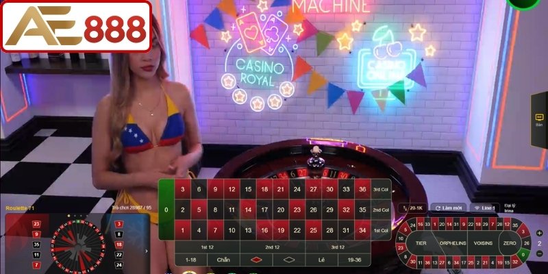 Cách một ván chơi roulette AE888 online vận hành